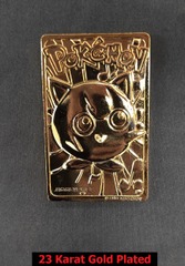 Pokemon 1999 Burger King 23K GOLD PLATED Metal Promo - #39 Jigglypuff (With Certificate)